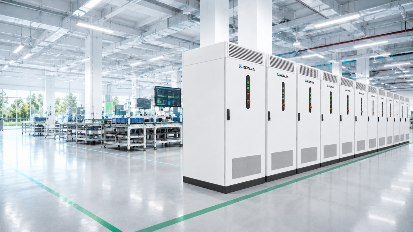 KONJA energy storage cabinets on the production line